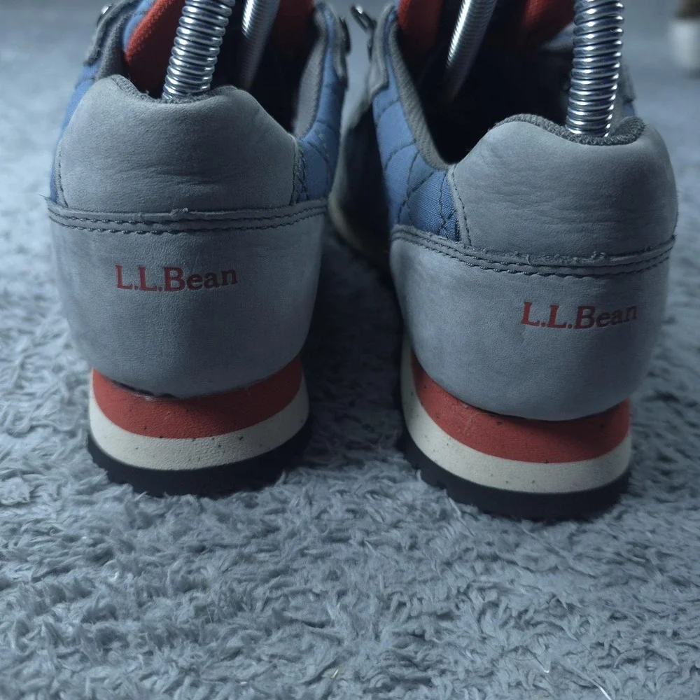 L.L.Bean Shoes Womens Size 6.5 Gray Blue Quilted Trail Hiking Outdoor Sneakers